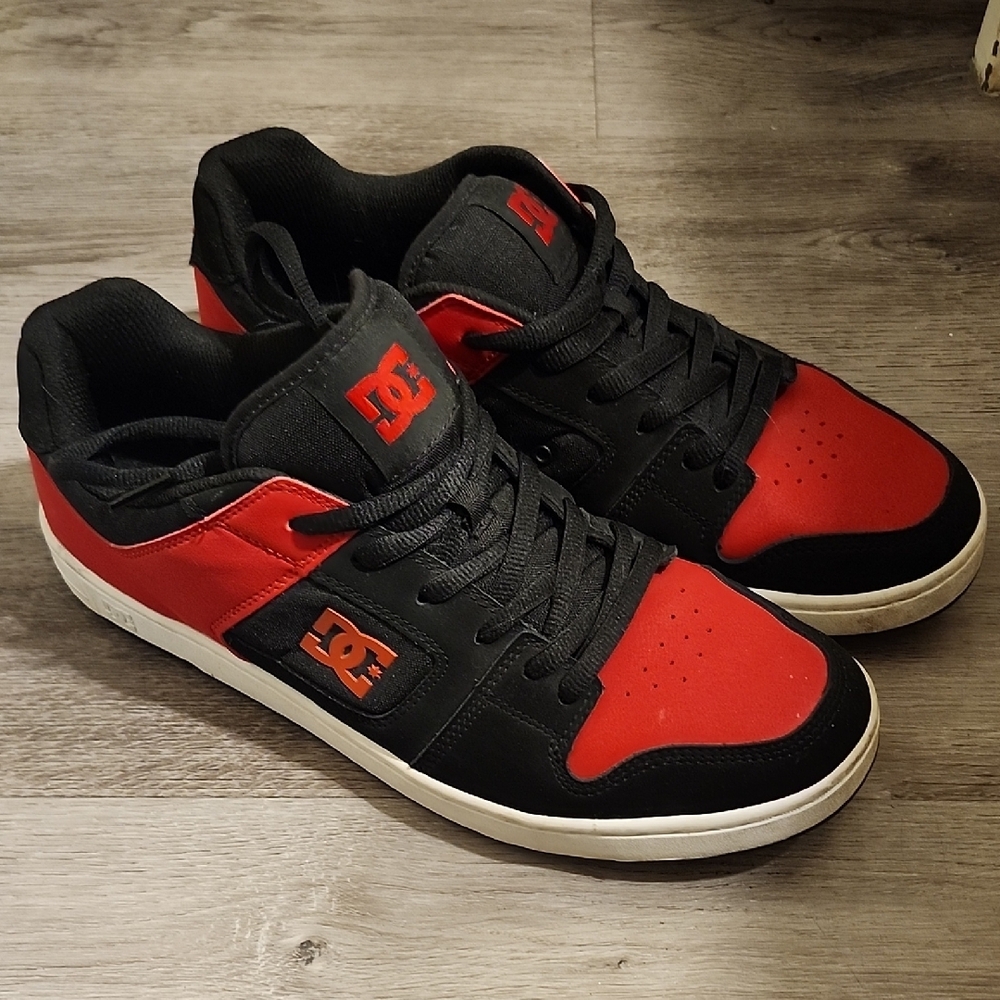 DC Black and Red Skate Sneakers